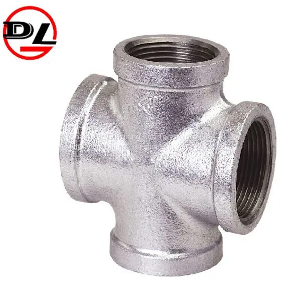 Malleable Iron Pipe Fittings Galvanized Equal Cross