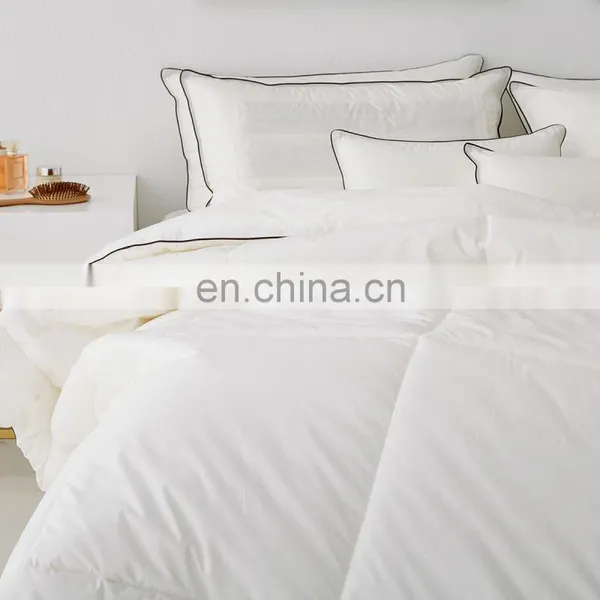 RAWHOUSE Beige Color Cotton Duvet Inner Feather Fabric Quilt Duvet Insert photo-7