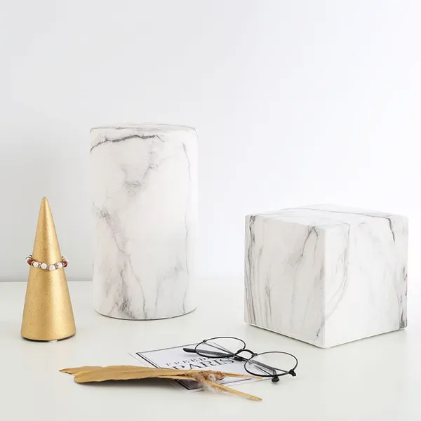 White Geometric Ornaments Drinks Cabinet House Home Hotel Decoration Ceramic Art Handicraft photo-4