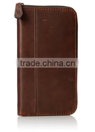 Vintage Cowhide Leather Clutch Wallet Travel Organizer Wallet for Men photo-4