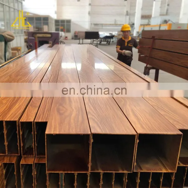 Wood Grain Aluminum Tube,Powder Coating Aluminum Profile,OEM Wood Grain Extrusion photo-2