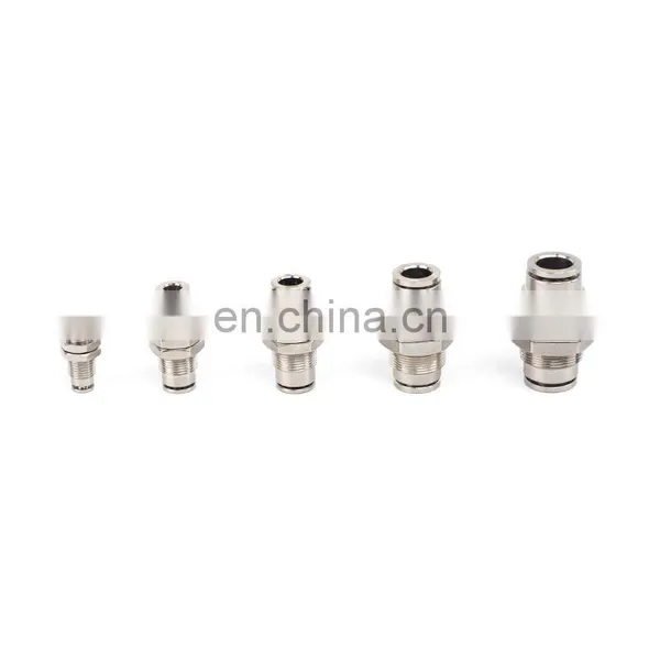Wholesale Pneumatic Nickel-plated Brass Straight Through Push to Connection Pipe Fittings photo-5