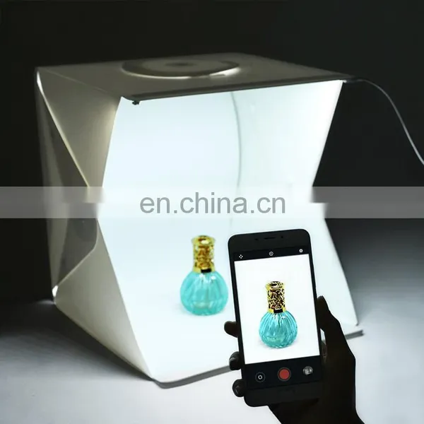 New Product Ideas 2022 Mini Portable KSW 30cm Folding LED Light Box Table Top Product Photography Photo Studio Box photo-4