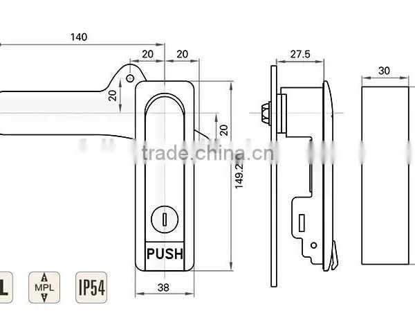 AB102 Good Quality Zinc Alloy High Standard Metal Door Industrial Electric Plane Lock photo-5