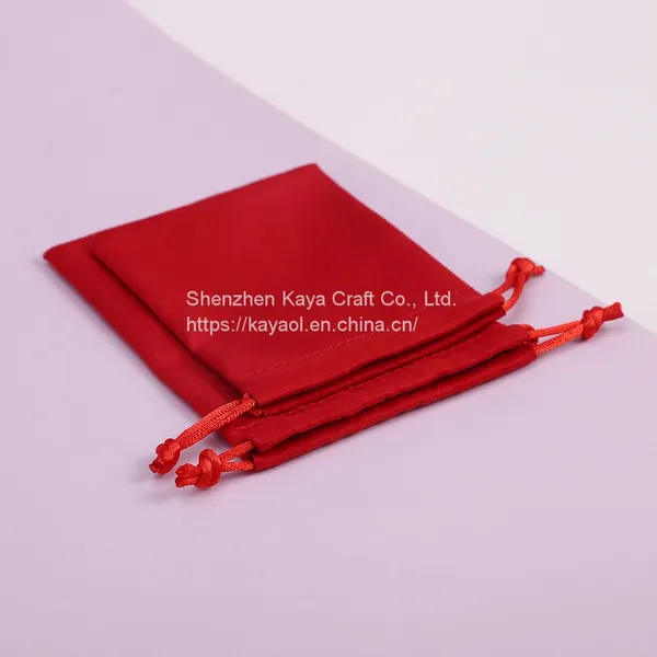 Drawstring Necklace Jewellery Pouch Sachet Jewelry Lipstick Flannel Bag