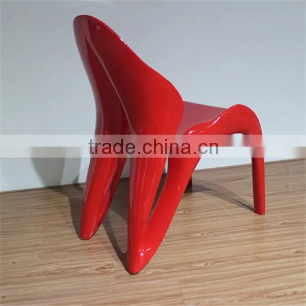 High Quality Fancy Unique Design Fiberglass Tongue Chair photo-5