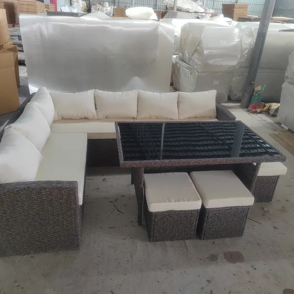 Nordic Style High Quality PE Rattan Sofa Set Modern Outdoor Rattan Sofa Set Leisure Used Garden Parties Sofa Sets photo-2