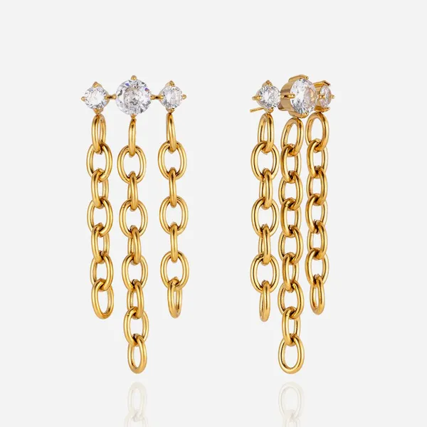 Hip Hop Style Exaggerated Drop Oil Flower Stud Earrings Custom Jewelry photo-4