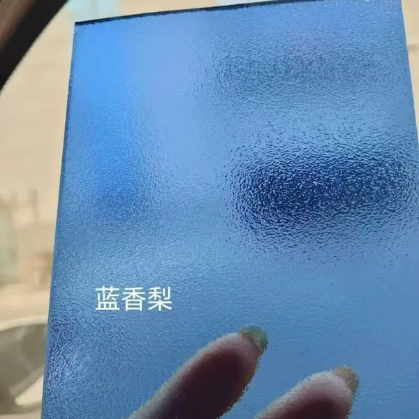 Bronze Blue Grey Color Embossed Glass for Window and Door photo-5