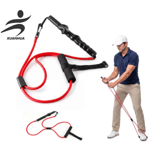 Golf Swing Trainer Resistance Band Portable Golf Training Aid for Strength Tempo & Flexibility Home Practice Warm-Up Fitness Tool