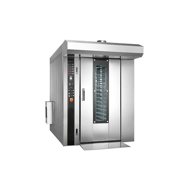 SN-QDMECH Horno rotativo de carros profesional con control de temperatura para la industria panadera, masas y repostería, con aire caliente, y máquina de pan.