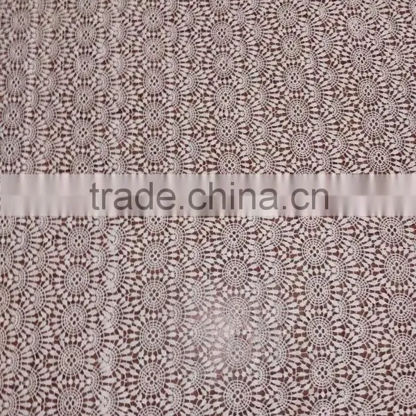 2016 Lace With Flower for Garment Accessory / Cotton Embroidery Water Soluble Full Lace Fabric photo-3