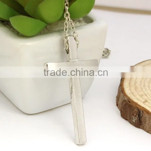 Wholesale Jewelry Silver Alloy Men Women Cross Necklace photo-2