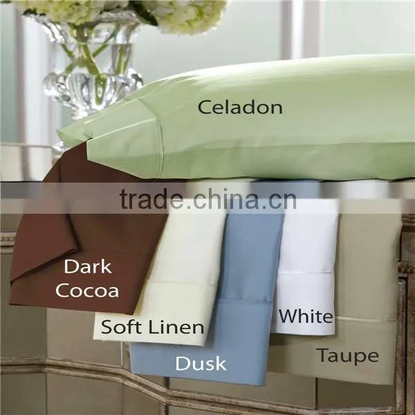 Hotel Bedding Set Solid or White Color 100% Cotton Stripe Fabric photo-6