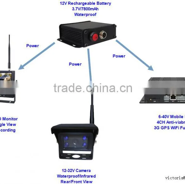 Auto Accessories Easy Operation Rechargeable 3.7V/7800mAh Storage Battery for Camera Monitor DVR photo-6