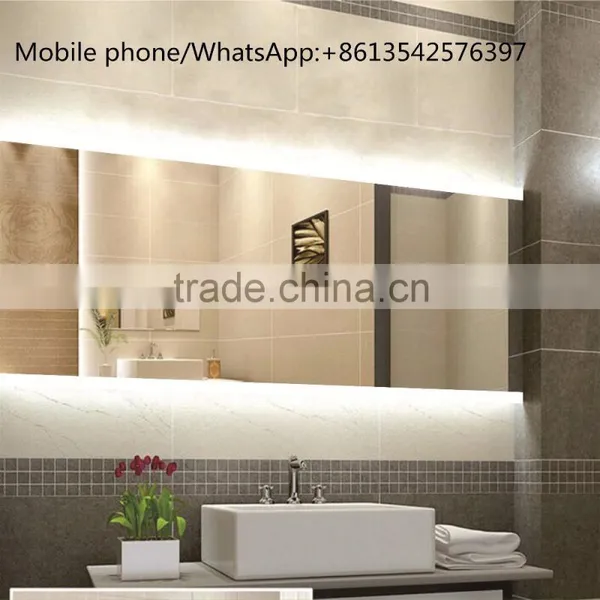 Custom Sizing Luxury Rectangle Bathroom Wall LED Backlit Mirror With Demister photo-3
