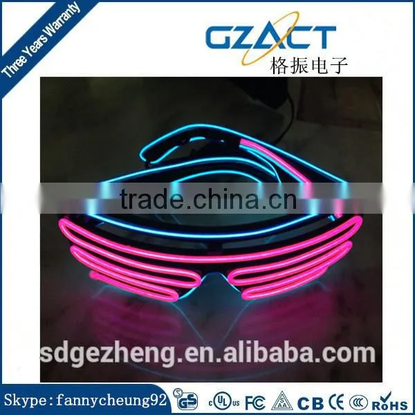 EL Wire Shutter Party Sunglasses Window Type Multi Colors el Lighted up Party Glasses With CE RoHS Approval photo-2