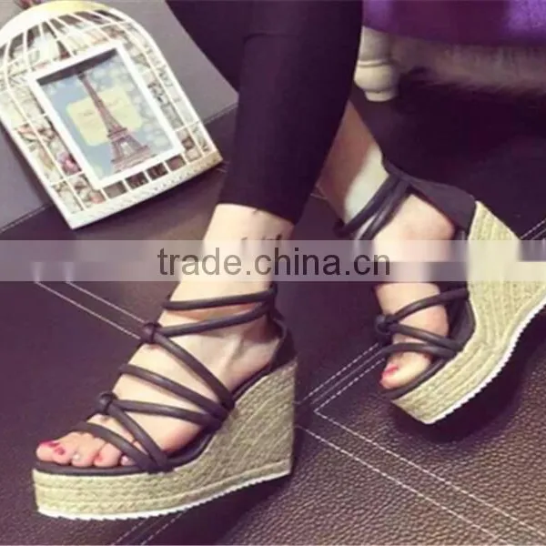 Ladies Wedge Heel Shoes Sandals Shoes Women Fashion Ladies Party Shoes High Heel photo-4