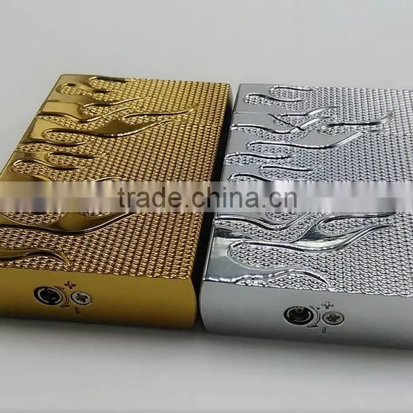 Gun Golden Plated Universal Gas Lighter Refill Battery Electric Lighter photo-2