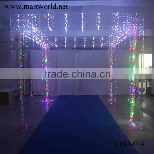 Acrylic Square Wedding Mandap Wedding Decoration Wedding Stage Wedding Backdrop Wedding Decoration (MBD-014) photo-3