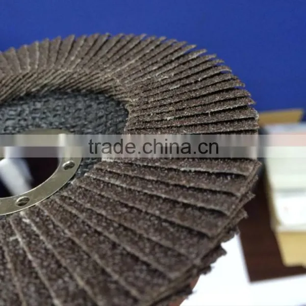 R.j No.A01-02A 4" 4.5" 5" 6" 7" Deburring Removing Rust Trimming of Weld Joints Aluminium Oxide Abrasive Fibreglass FLAP DISC photo-4