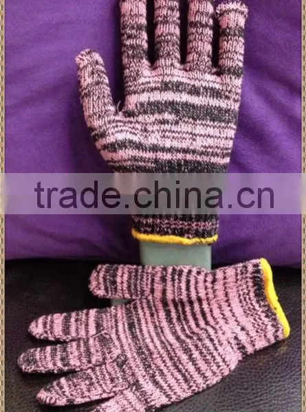 Black & Pink Working Cotton Glove