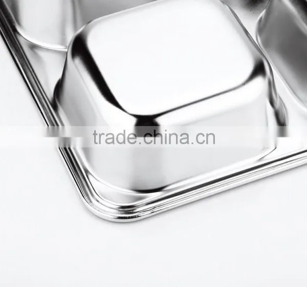 Stainless Steel Lead and Bpa Free Dinner Square Thick Plate With Cover for Hotel 2015 photo-6