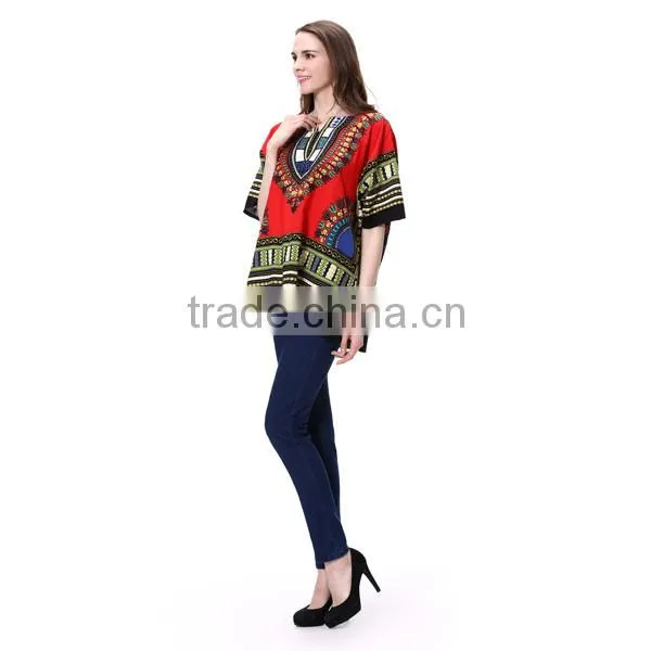 100% Cotton Ladies Custom Dashiki Shirt Wholesale China Quality Choice Most Popular photo-2