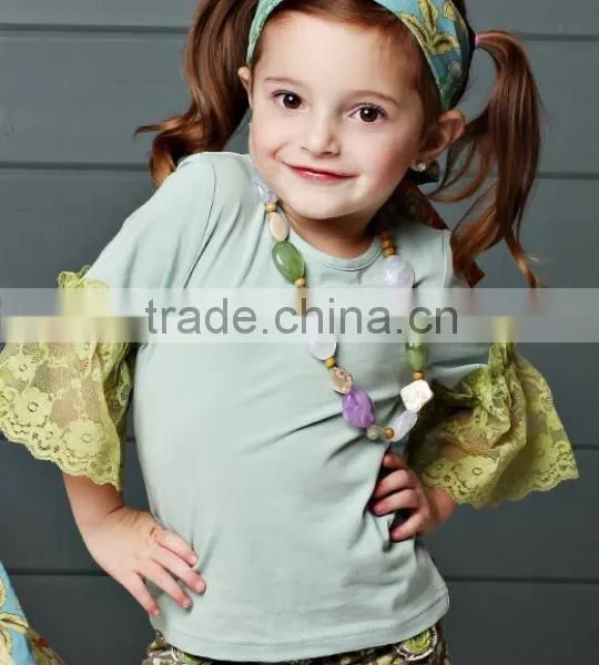 New Organic 95% Cotton 5% Spandex Best Selling Blank White Ruffles Kids t Shirt Wholesale photo-4