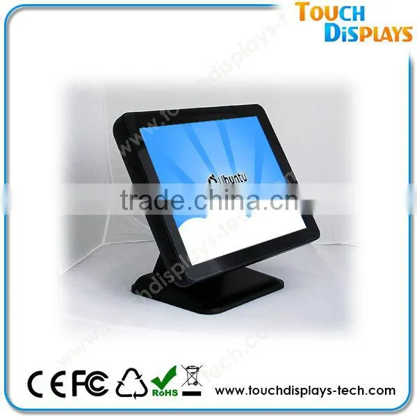 Chengdu Touchdisplays,15"True flat touch all in one pos system, with pc I5 1Tb, for restaurant