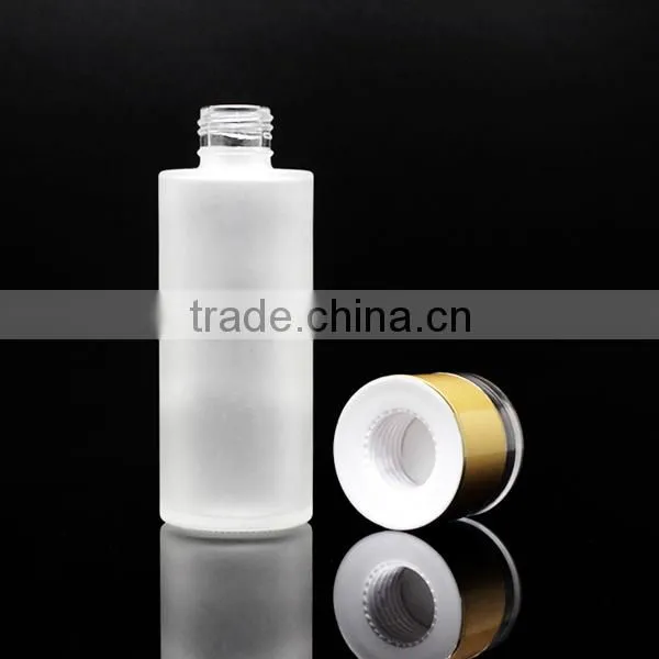 Factory Price White Cosmetic Glass Bottle With Acrylic Cap photo-2