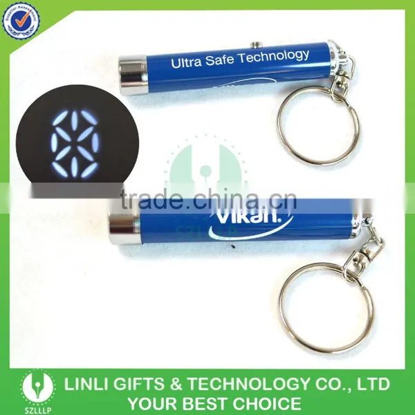 Brand Name Logo Led Light Keyring Projector Torch photo-6