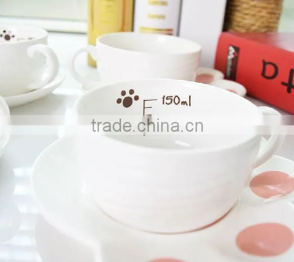 Personalized Cute Cat Coffee Cups, Fashion Cat Ceramic Cup With a Dish photo-2