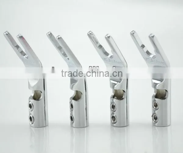 MCA Rhodium plated Y spade plug