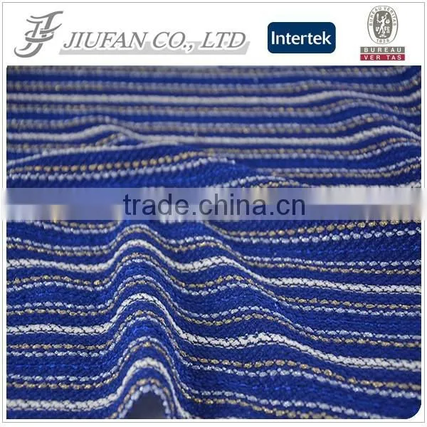 Jiufan Textile 2015 Fashionable Knit Fancy Fabric Striped Fabric for Garment