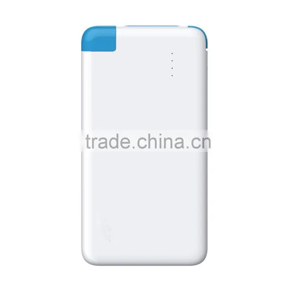 Ultra Slim Polymer Battery 10000mAh Power Bank Built-in Cable High Quality With CE/ROHS/FCC Certificates photo-3