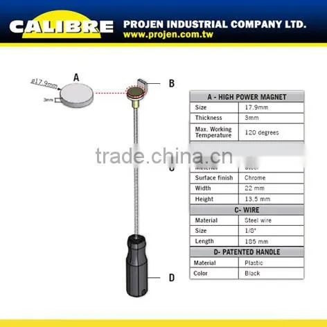 CALIBRE Magnetic Oil Drain Plug Release Pliers Magnetic Sump Plug Removal Tool photo-2