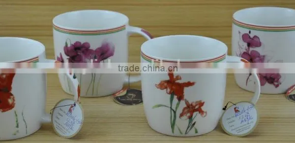 11OZ Garden Butterfly Design Full Decal Print Coffee Cups, Shiny Surface Porcelain Mug, KL5004-10687 photo-4