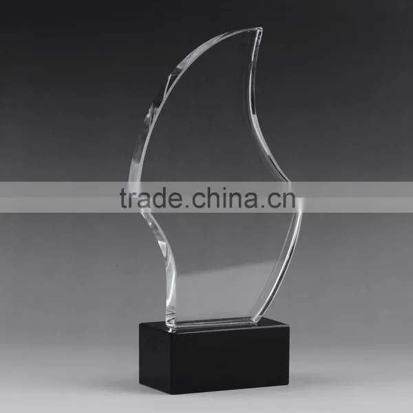 Personalization k9 Optical Glass Azure Stone Open Circle Shape Engraving Blank Glass Award photo-2