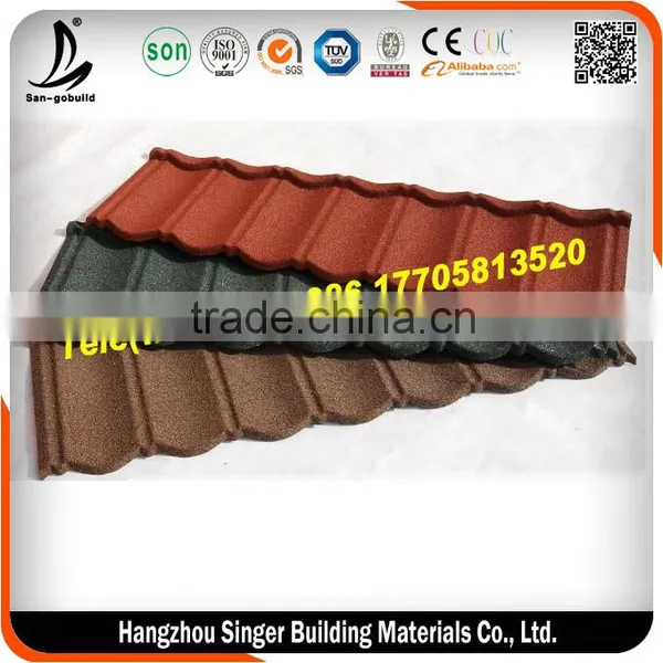 Stone Coated Metal Roofing Tile And Roof Gutter Factory photo-3