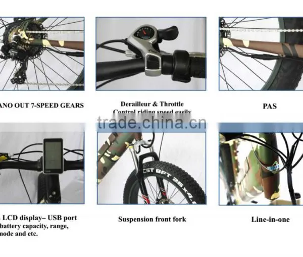 Fat Tire Electric Bicycle With 350w-8fun Bafang Motor photo-4