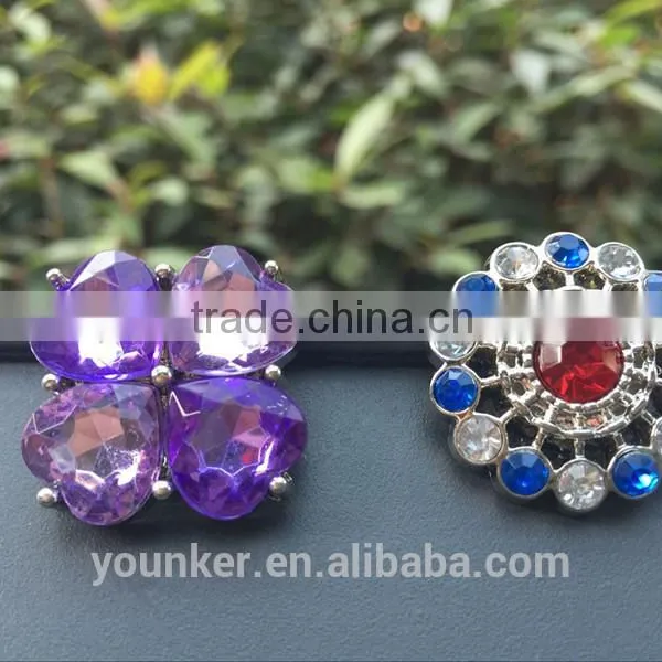 Acrylic Plastic Rhinestone Button Sewing Retail Wholesale Flower Center Cheap Big Colorful Button Shank Etsy Hotsale Amazon photo-3