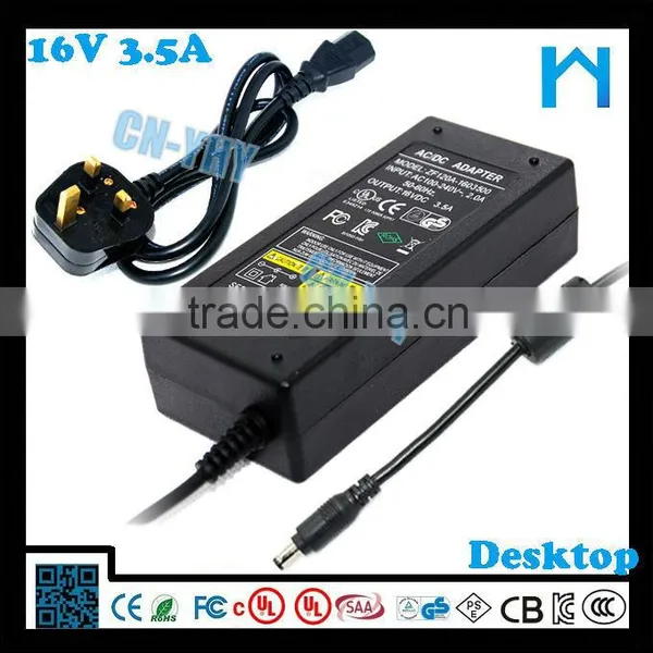 Good Quality 50/60Hz 16v 3.5a ac Adaptor
