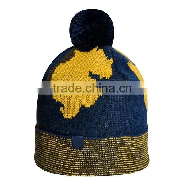 Custom Pompom Comfortable Knitted Beanie Knitted Cap photo-6