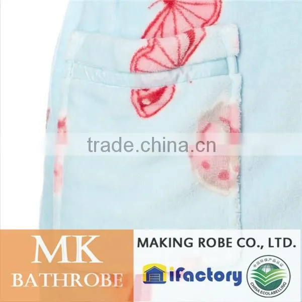 Black Floral Microfiber Fleece Dressing Gown photo-6