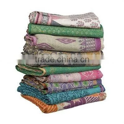 Vintage Kantha Handmade Quilt