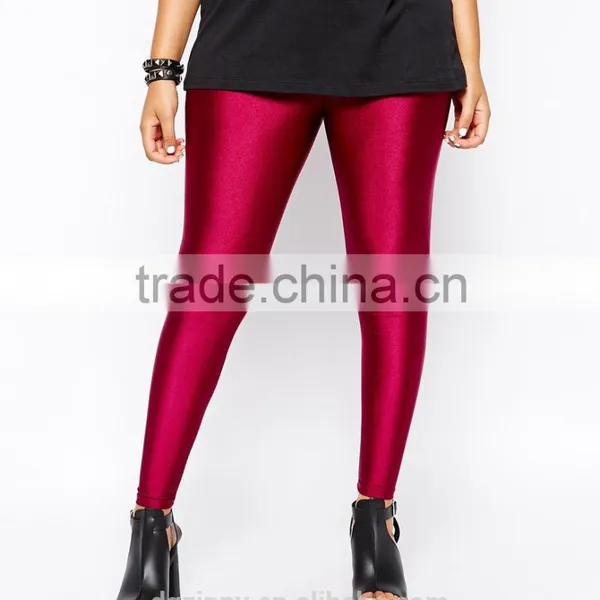 China Clothing Manufacturer Wholesale High Waist Curve Legging In Shimmer Disco photo-2
