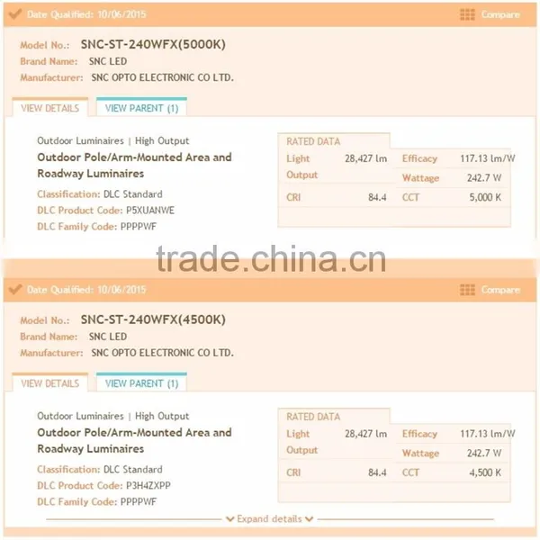 New Outdoor Lighting Led Street Light Highway Lighting Fixture With UL CUL DLC photo-4