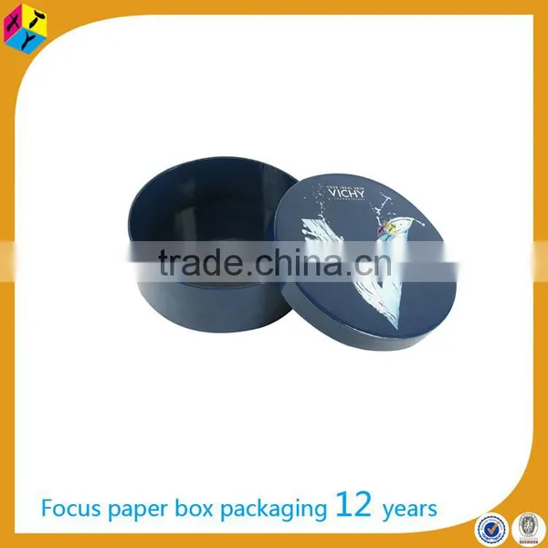 Custom Blue Gift Packaging Cardboard Paper Round Box photo-5