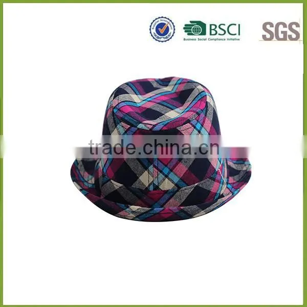 Colorful Latticed Snapback Men's Fedora Hats Price photo-4